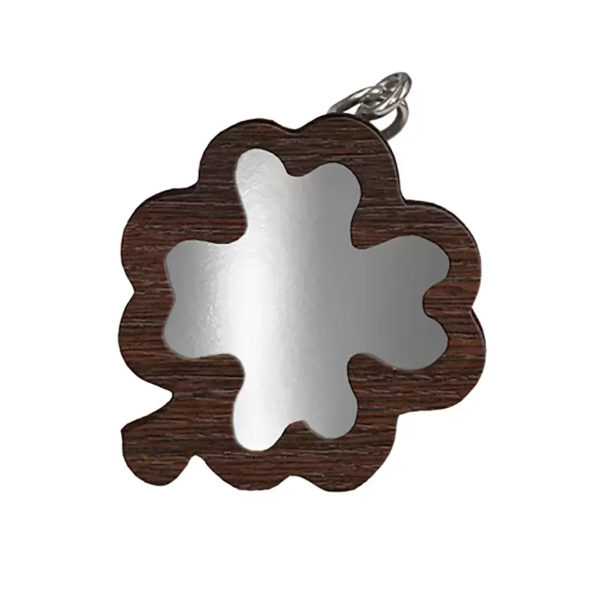 Ciondolo in Legno Wenge e Argento FIORE  