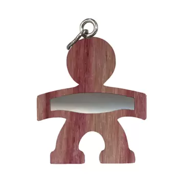  Ciondolo in Legno Bois De Rose e Argento BIMBO