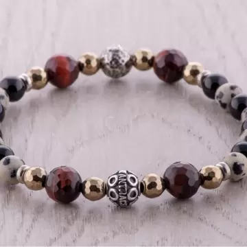  Bracciale Uomo in Argento e Pietre Naturali MADDALENA