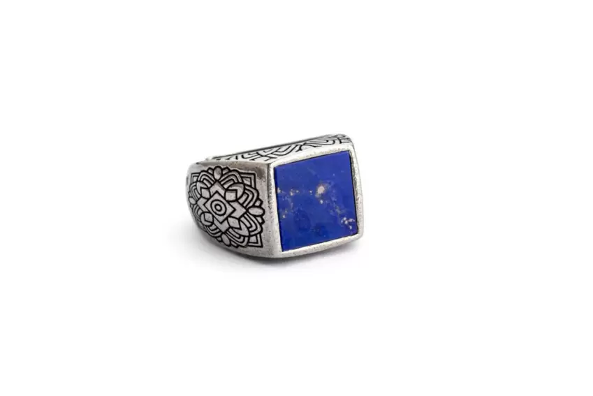 Anello Uomo in Argento ANANDA BLU  