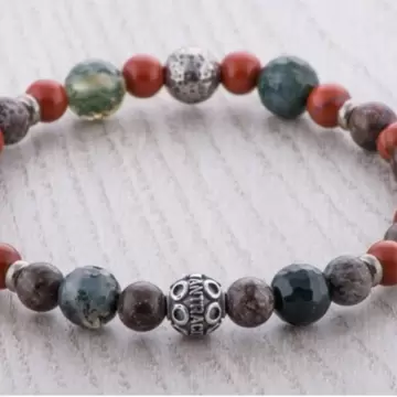  Bracciale Uomo in Argento e Pietre Naturali IAGO