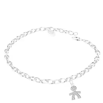 / Bracciale Oro Bianco Bimbo Pave LBB072