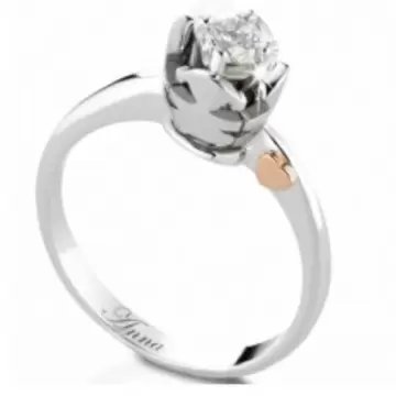 / Anello Bimbo Oro Bianco Diamante LBB-214