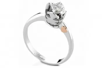 Anello Bimbo Oro Bianco Diamante LBB-214  