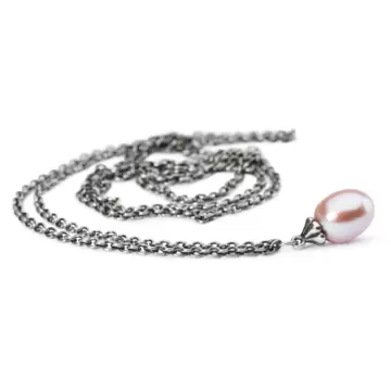  Trollbeads Collana Fantasia Con Perla Rosa