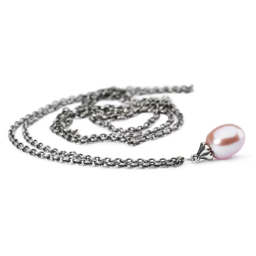 Trollbeads Collana Fantasia Con Perla Rosa  