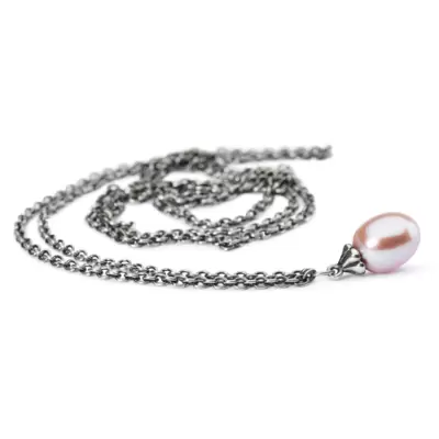 Trollbeads Collana Fantasia Con Perla Rosa 