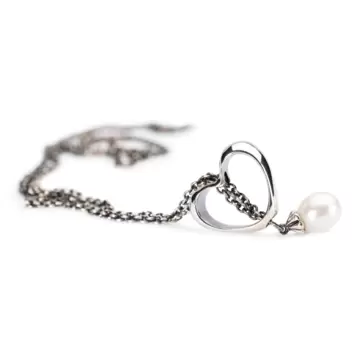 / Trollbeads Collana D'Argento Puro Con Perla