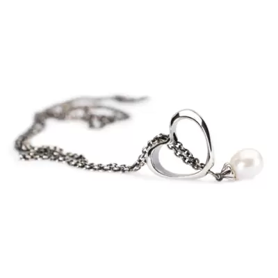 Trollbeads Collana D'Argento Puro Con Perla 