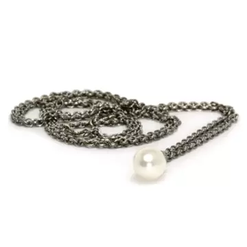 / Trollbeads Collana D'Argento Puro Con Perla