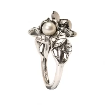  Trollbeads Anello Biancospino Con Perla