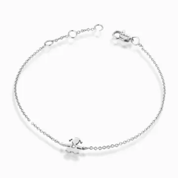  Bracciale femminuccia oro bianco con diamante