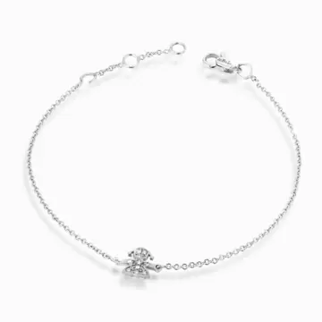 / Bracciale femminuccia oro bianco con pavé di diamanti