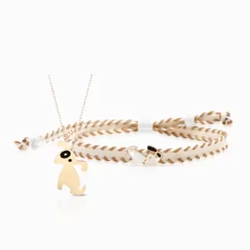 / Pendente Catena Oro Bracciale Sagoma Cagnolino PMG040