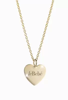 Collana Oro Giallo Cuore Lebebe Inciso LBB143 