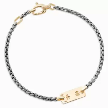  Bracciale Uomo Titanio Oro Incisione LBU-016